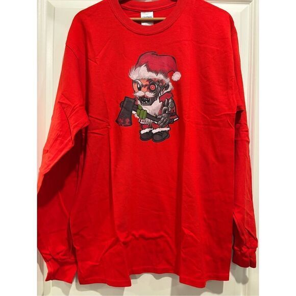 Robot Santa Christmas Long Sleeve size Large - Picture 1 of 2